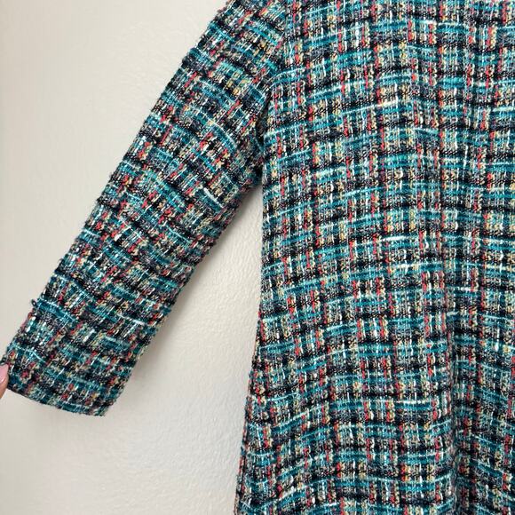 Doncaster Collection Womens Multicolor Tweed Wool Blend Blazer Coat Work Size 10 - Picture 9 of 10